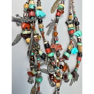 Robert Shields Sterling Silver Spirit Collection 3 Strand Necklace Massive 202g